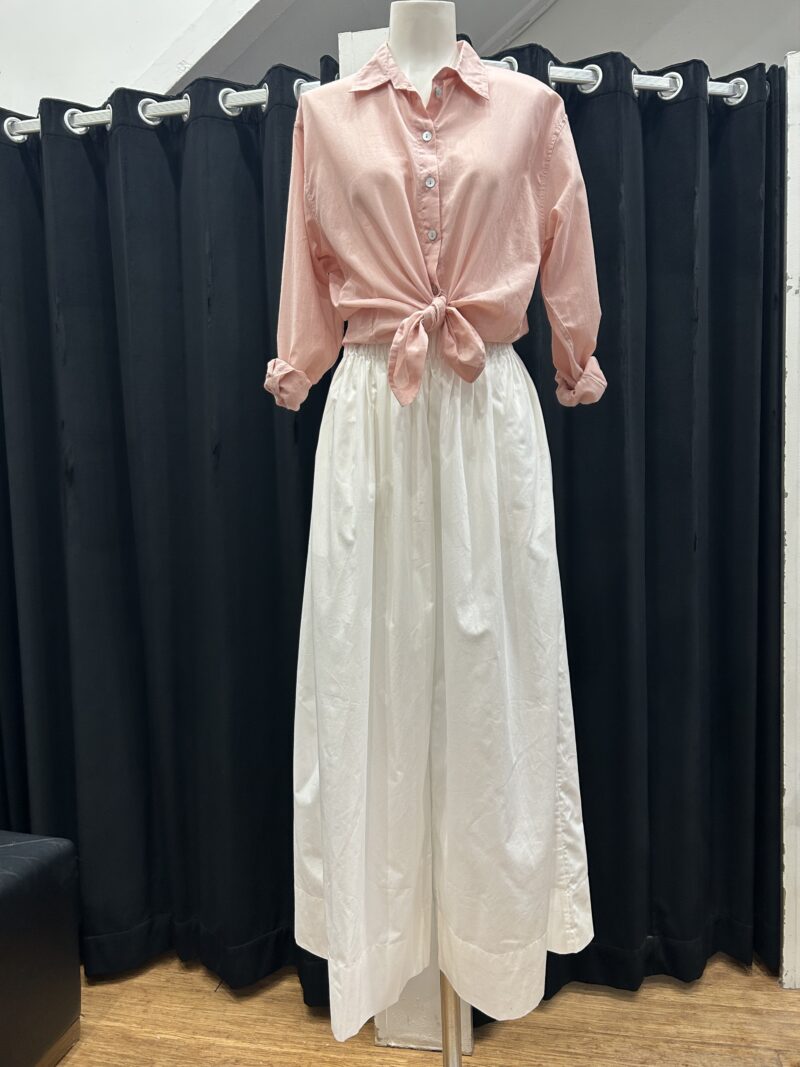 Natasha The Label Lila Wide Leg Pant White
