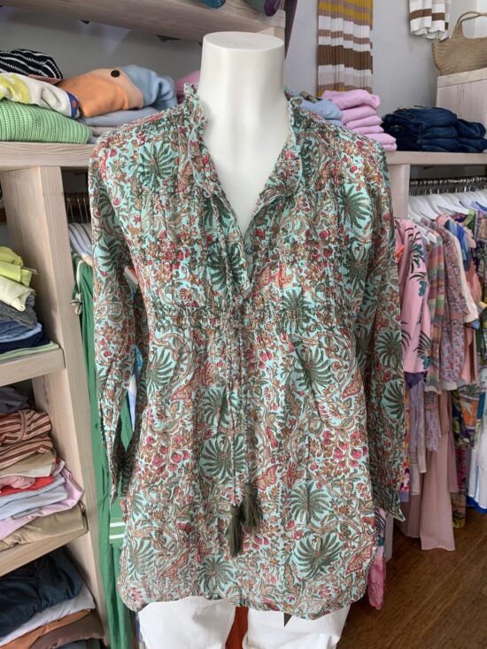 Lola Australia Gilligan Palm Print Charlotte Top