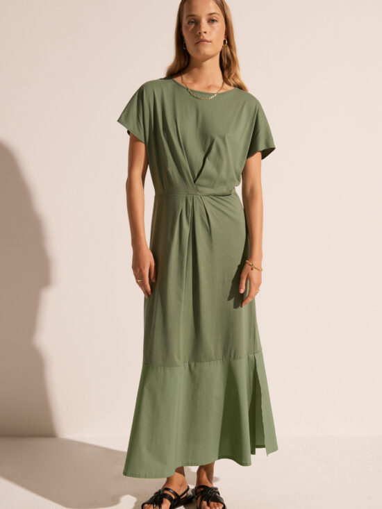 POL Clothing Toya Day Dress Green