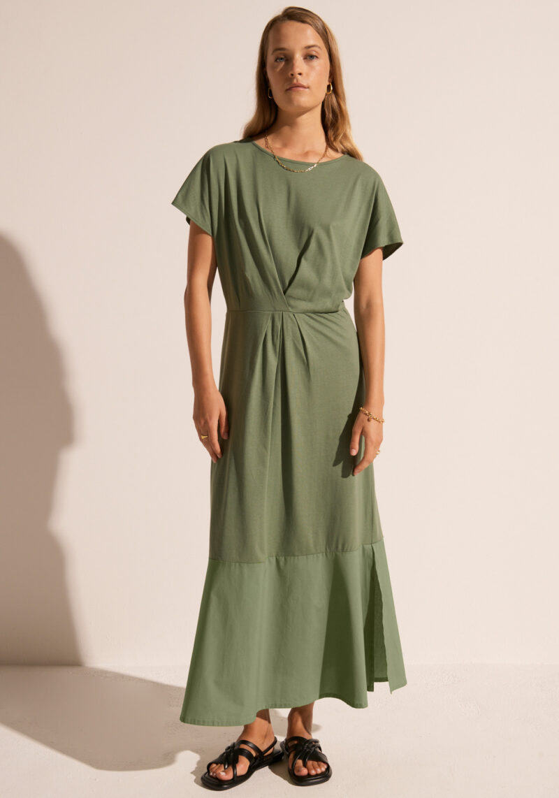 POL Clothing Toya Day Dress Green