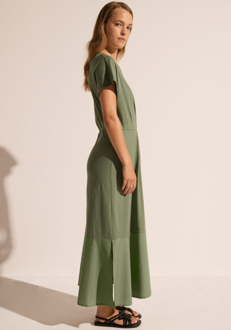 POL Clothing Toya Day Dress Green - Image 2