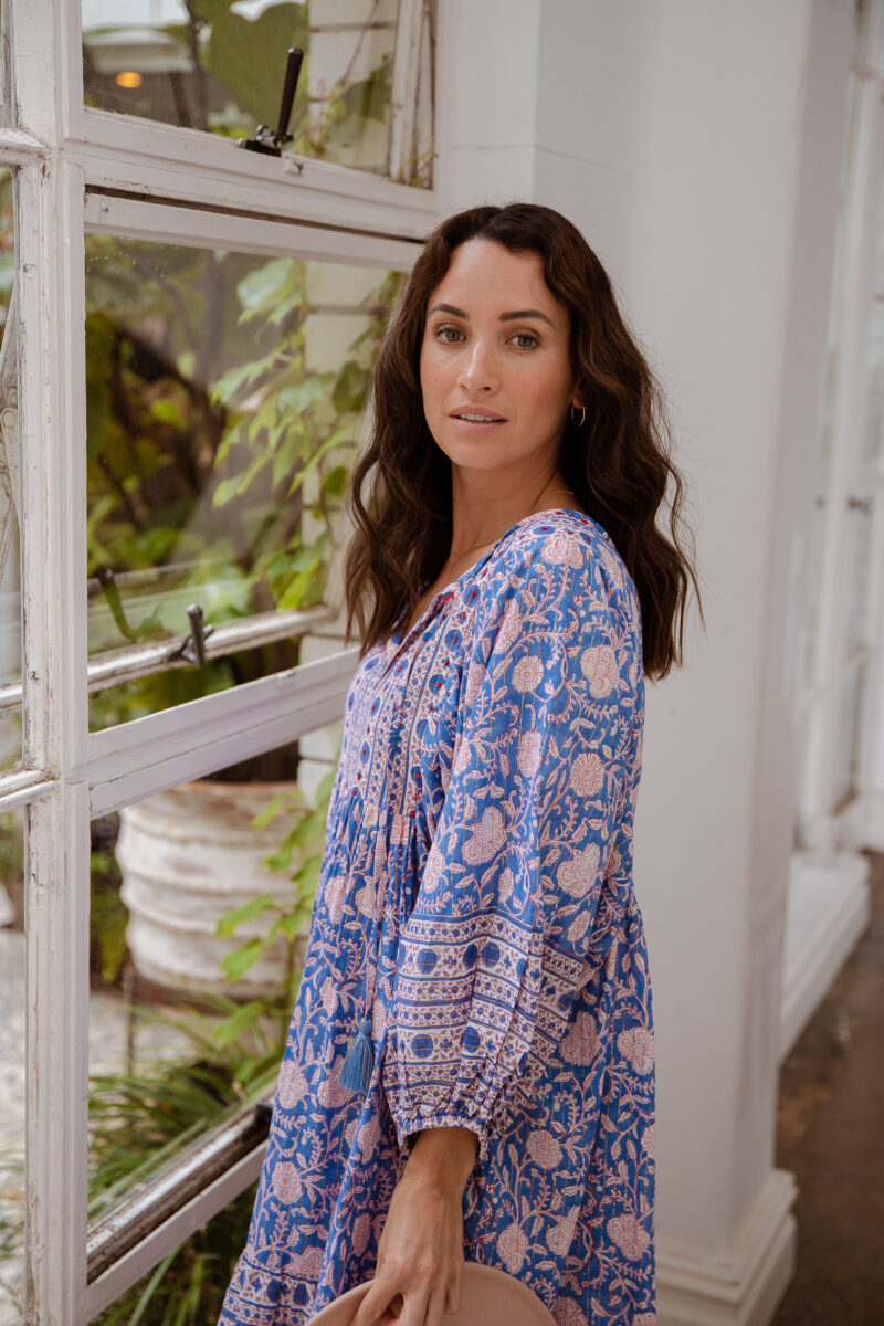 Azure and Indigo Paisley Milan Shift Dress - Image 5