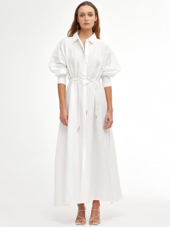 Kinney Isla Shirt Dress Ivory