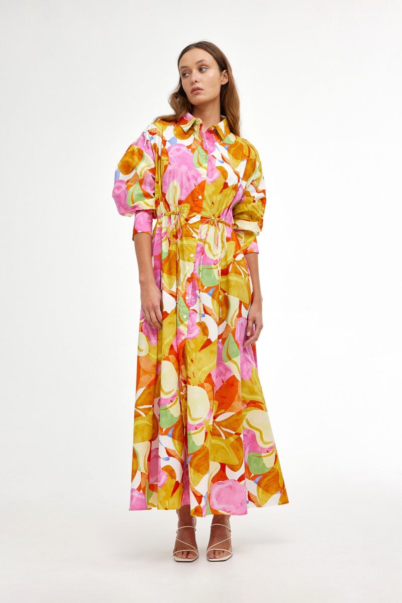 Kinney Isla Shirt Dress Capri Abstract