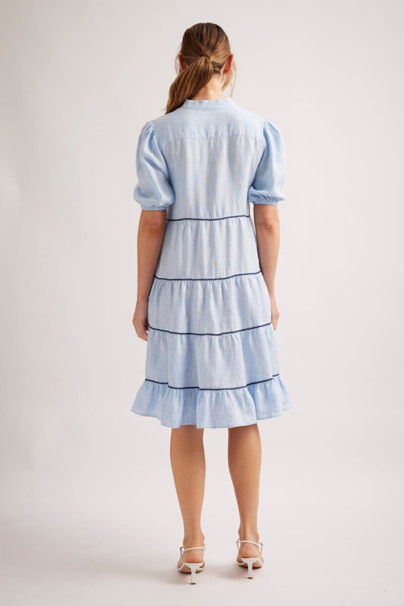 Alessandra Marcella Linen Dress Houndstooth - Image 5