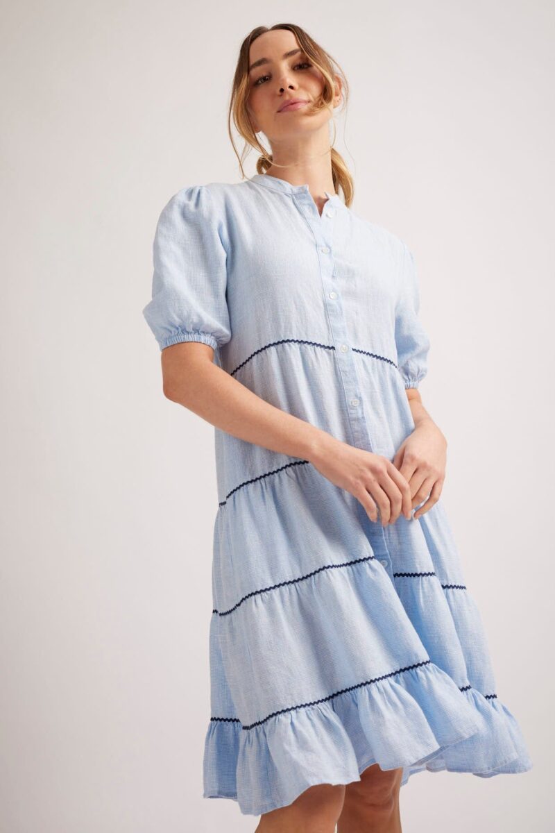 alessandra dresses marcella linen dress in pale blue houndstooth 43299577528614 e1702958800975