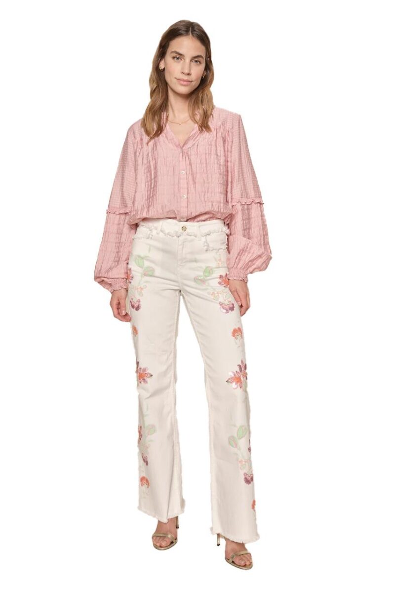 Mos Mosh Benedetta Blouse Silver Pink - Image 4