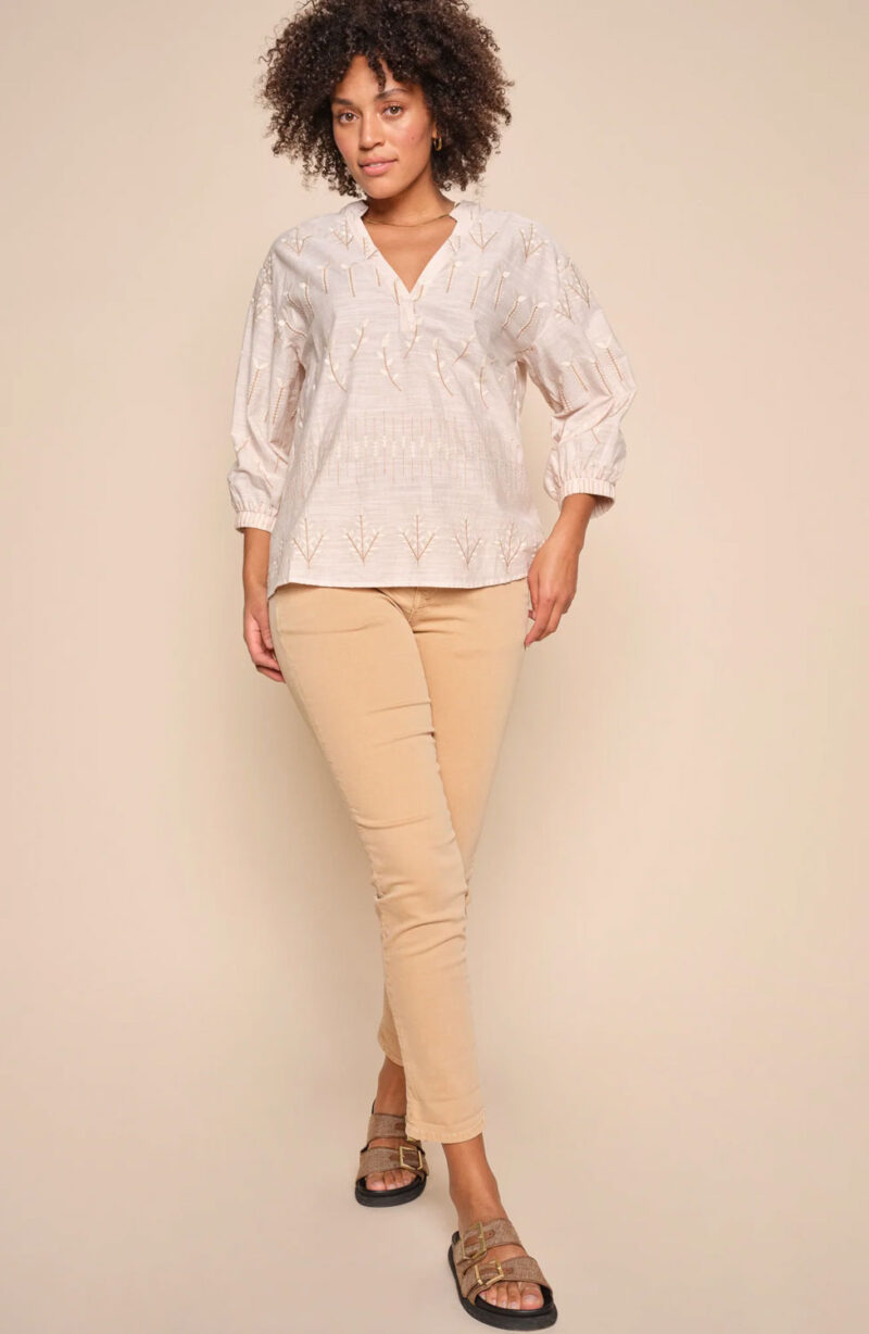 Mos Mosh Nadine 3/4 Embroidered Blouse - Image 4