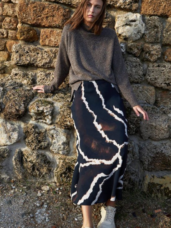 Coster Copenhagen Long Skirt in Night Clouds Print