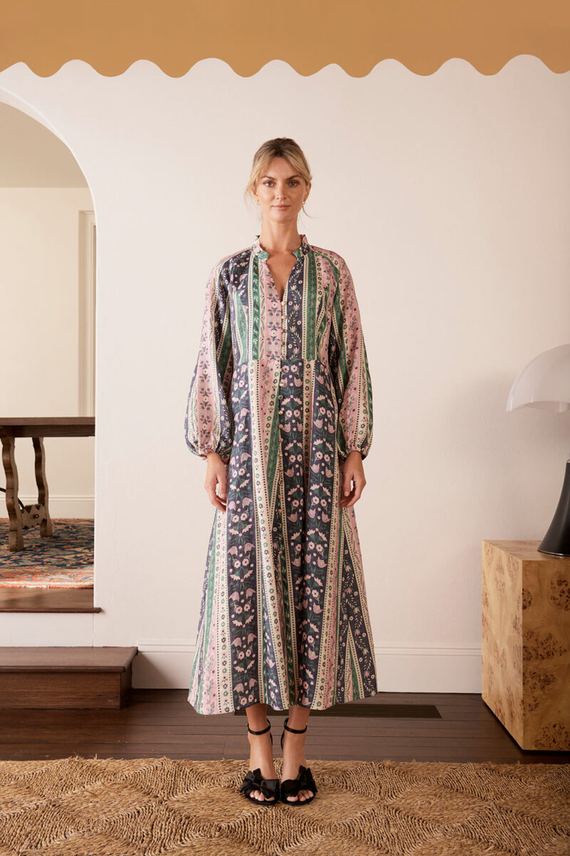 The Dreamer Label Ayala Forest Ankle Dress Green - Image 3
