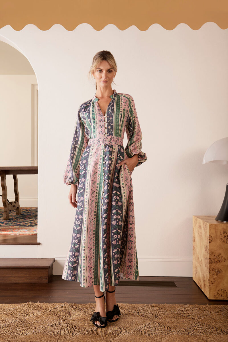 The Dreamer Label Ayala Forest Ankle Dress Green - Image 2