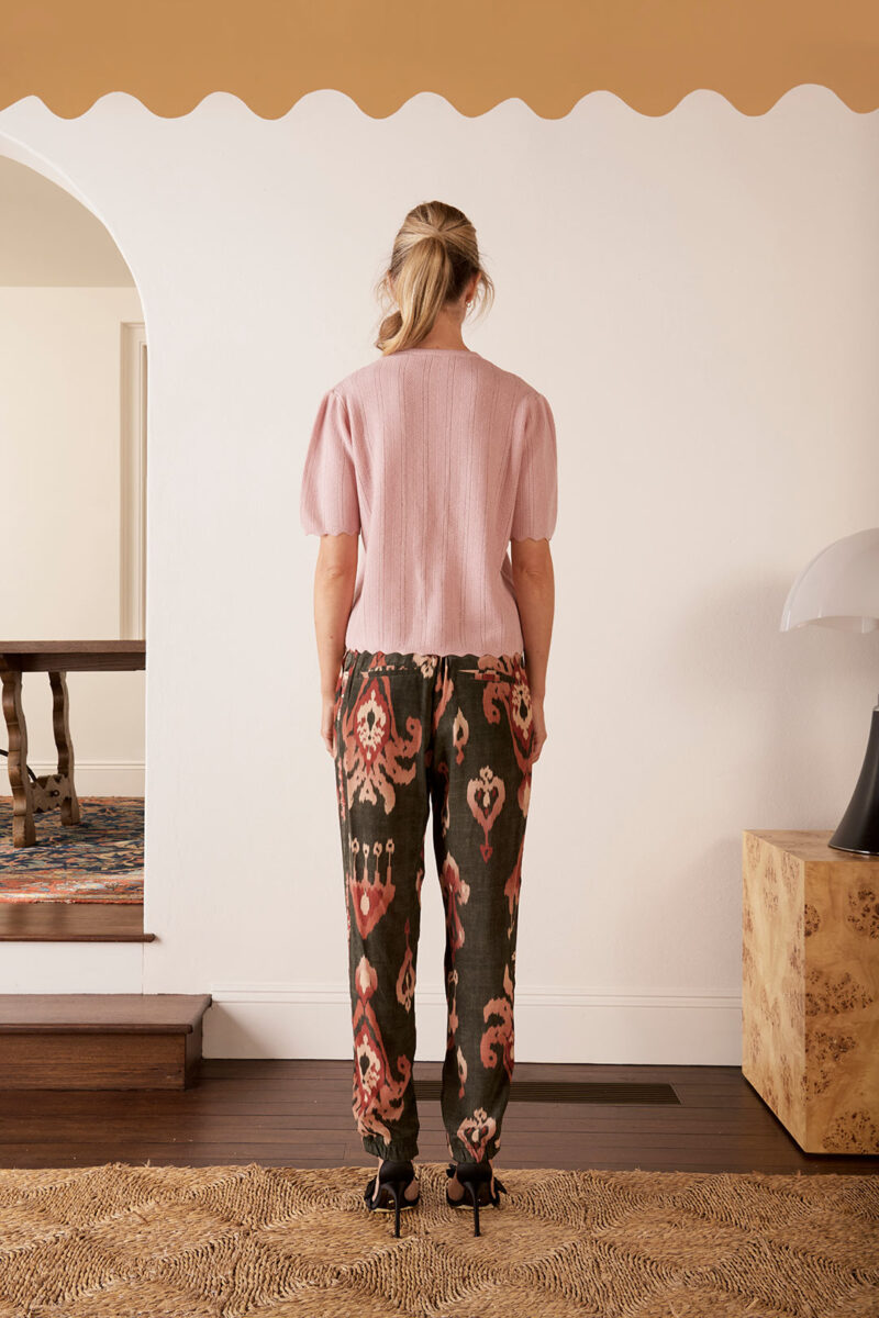 The Dreamer Label Riley Ikat Pant Charcoal - Image 3