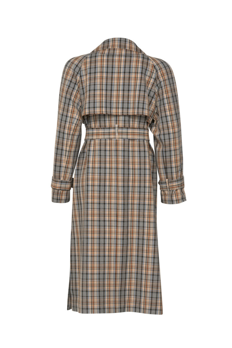 LS2614 Greta Coat Blue Plaid BK