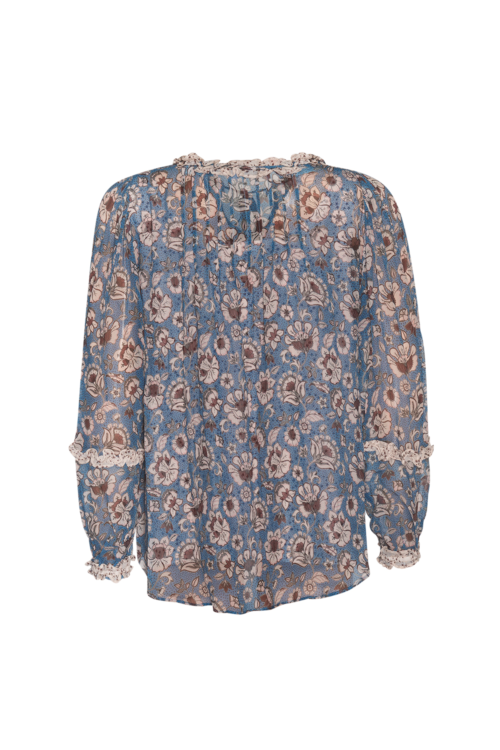 Margaret Blouse in Blue Multi Margaret Blouse in Blue Multi