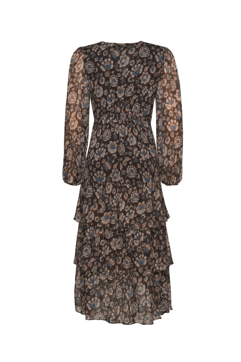 Loobie's Story Black Multi Margaret Midi Dress - Image 3