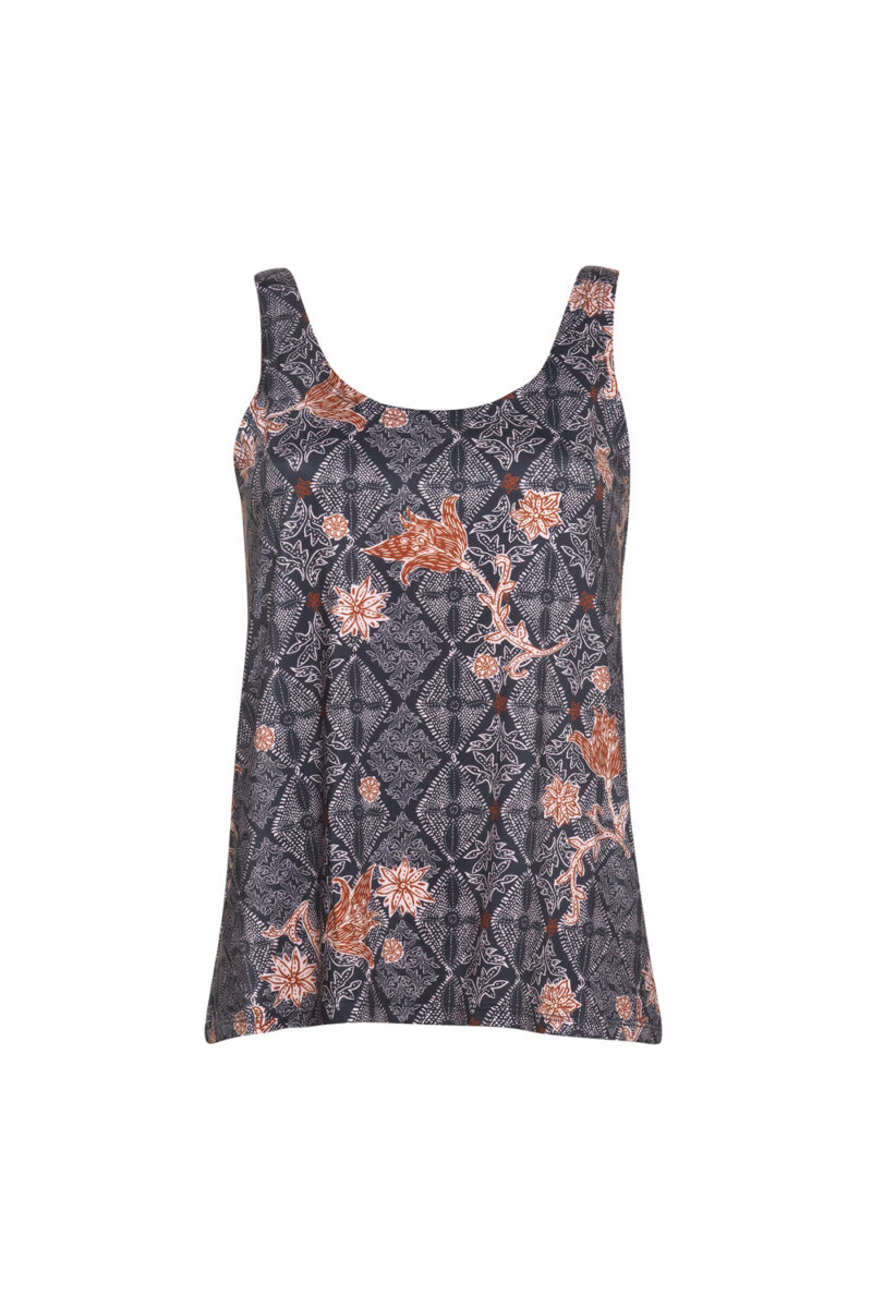 Loobie's Story Indigo Multi Fearless Ruffle Top - Image 3