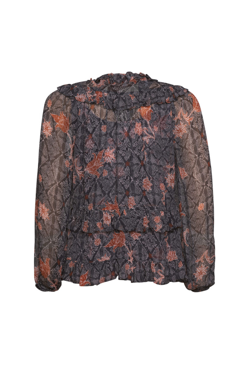 Loobie's Story Indigo Multi Fearless Ruffle Top - Image 4