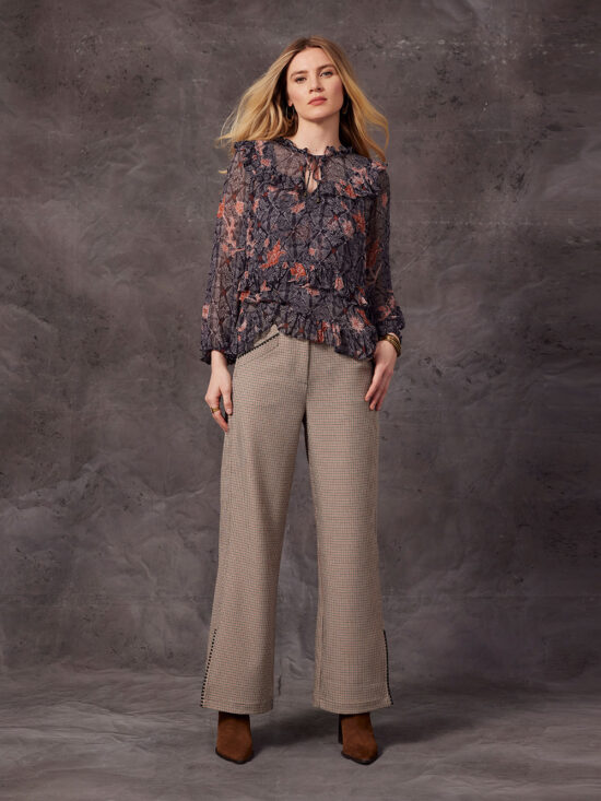 Loobie's Story Indigo Multi Fearless Ruffle Top