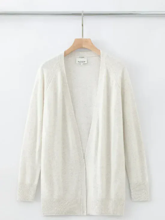 Aleger 100% Cashmere Open Front Oversized Cardigan N.04