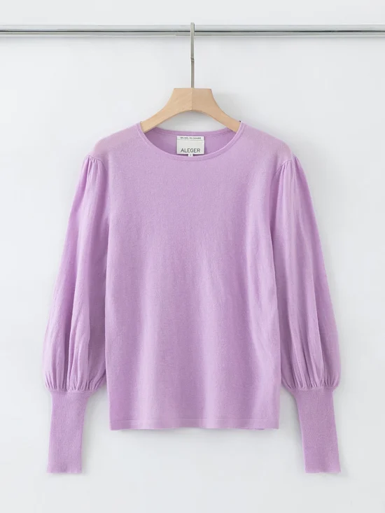 N.33 ALEGER CASHMERE BLEND BELL SLEEVE ORCHID