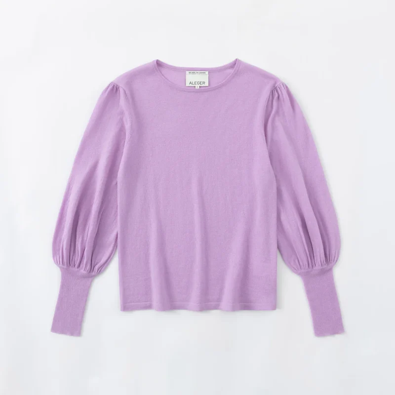 N.33 ALEGER CASHMERE BLEND BELL SLEEVE ORCHID 2 e1713417309328