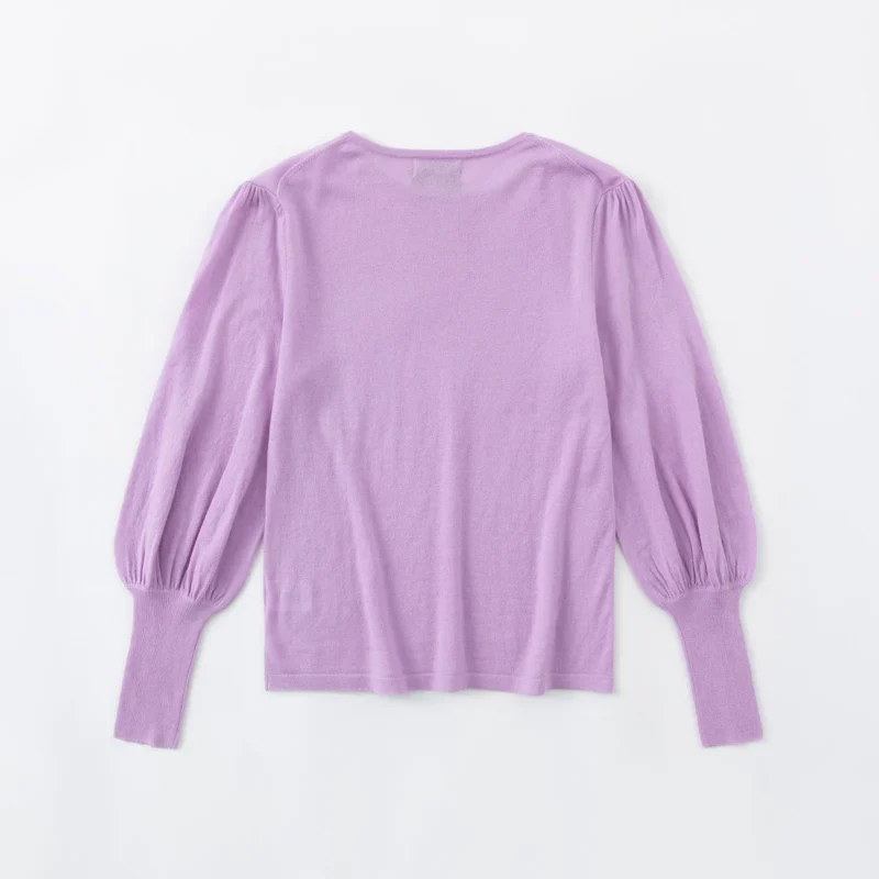 N.33 ALEGER CASHMERE BLEND BELL SLEEVE ORCHID 3 e1713417297345