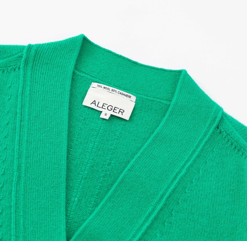 N.99 CASHMERE BLEND OVERSIZED CARDIGAN KELLY GREEN 4 e1713409490632