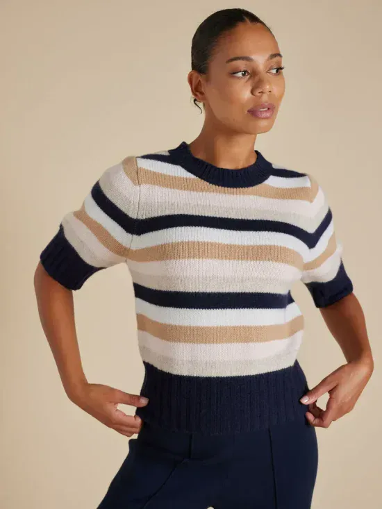 Alessandra Trudy Top in Officer Navy