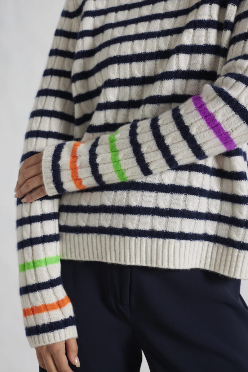 Alessandra Nora Cashmere Sweater in Cloud Dancer - Image 4