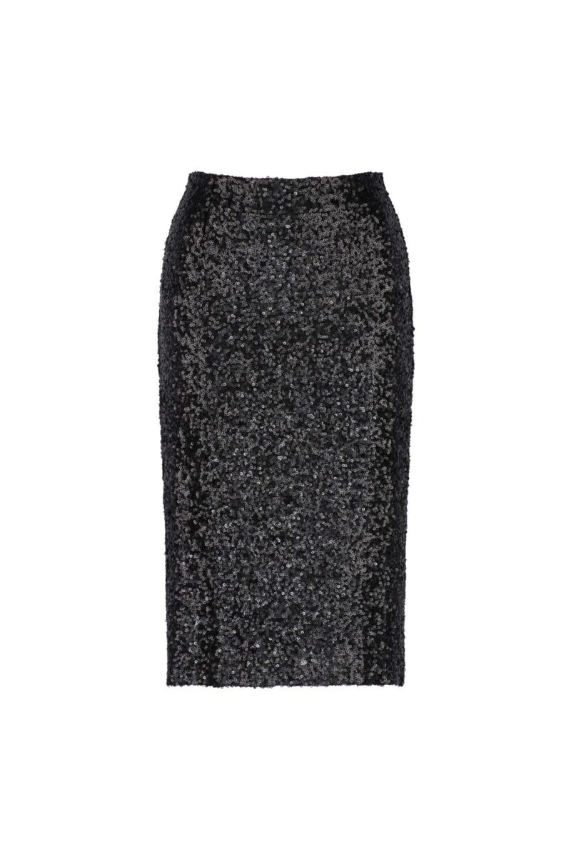 Caravan & Co Sequin Pencil Skirt Black - Image 2