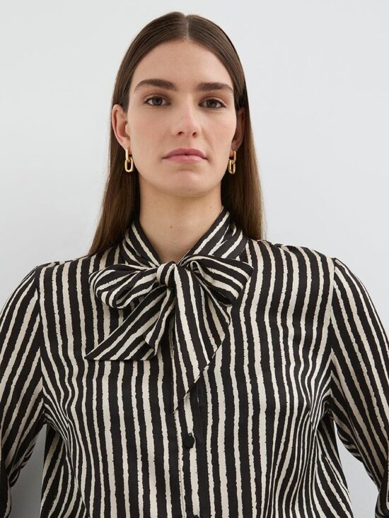 Caravan & Co Stripe Bow Blouse