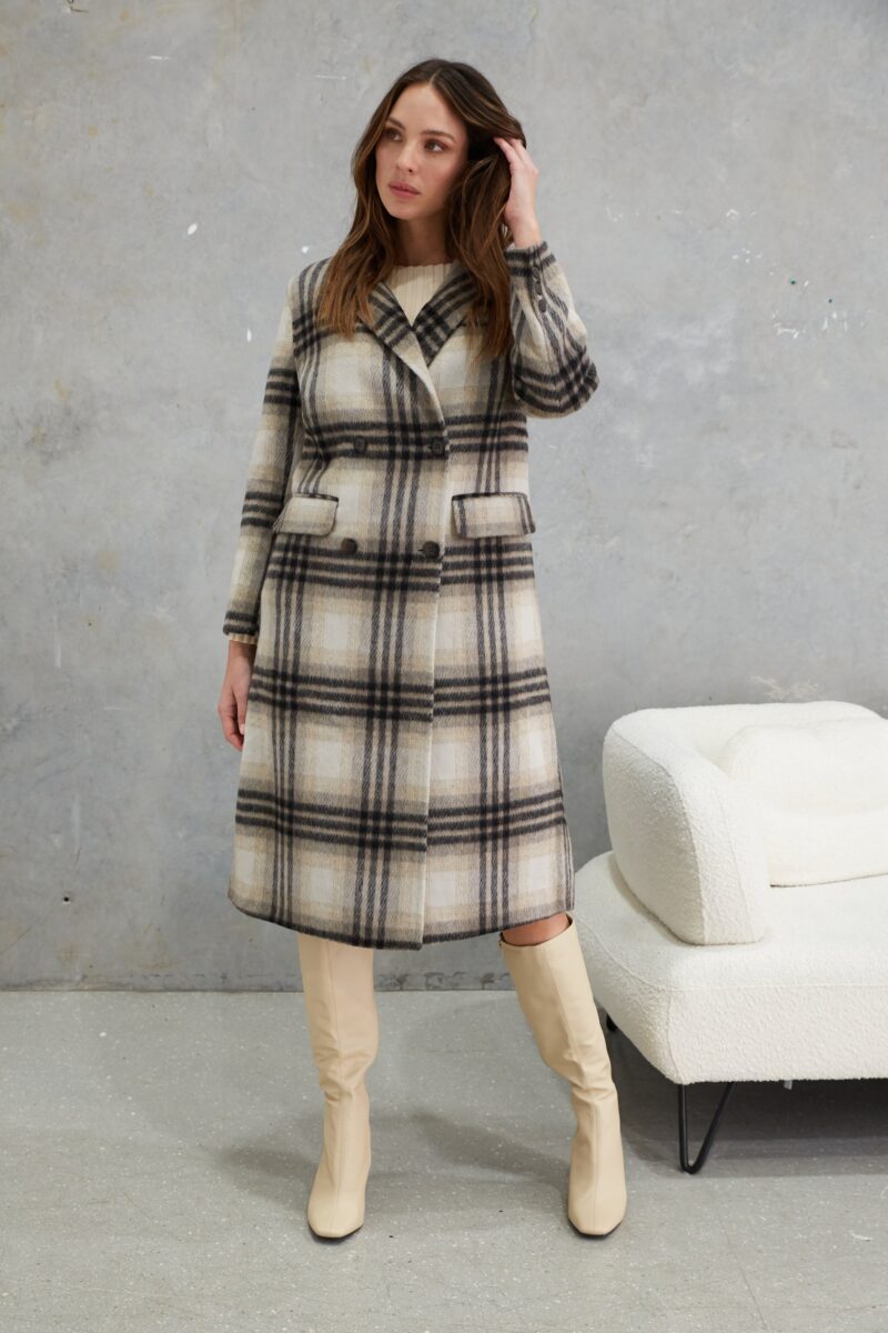 Birds Of A Feather Co Marcella Alpaca Wool Coat Check - Image 7