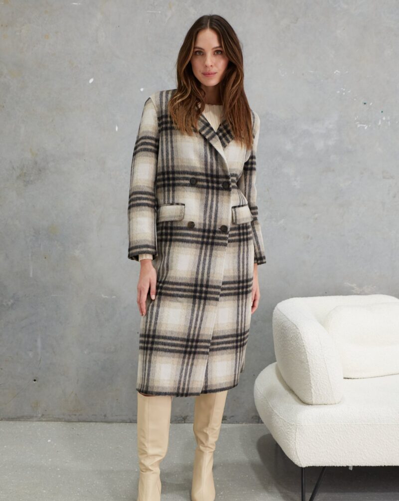 Birds Of A Feather Co Marcella Alpaca Wool Coat Check - Image 6