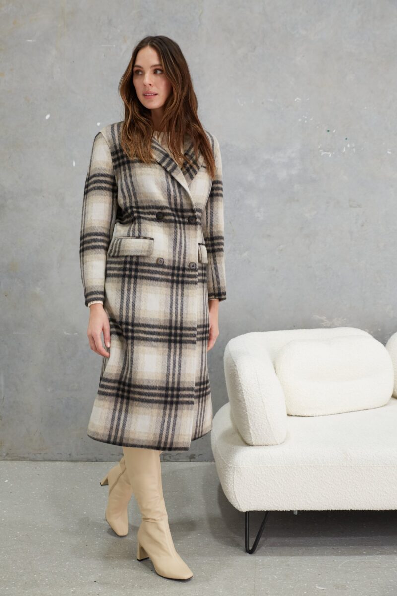 Birds Of A Feather Co Marcella Alpaca Wool Coat Check - Image 5