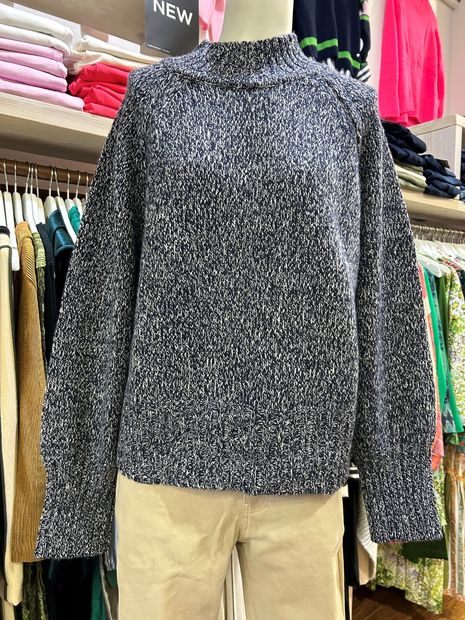 Alessandra Gracie Sweater in Officer Navy Marle - Image 5