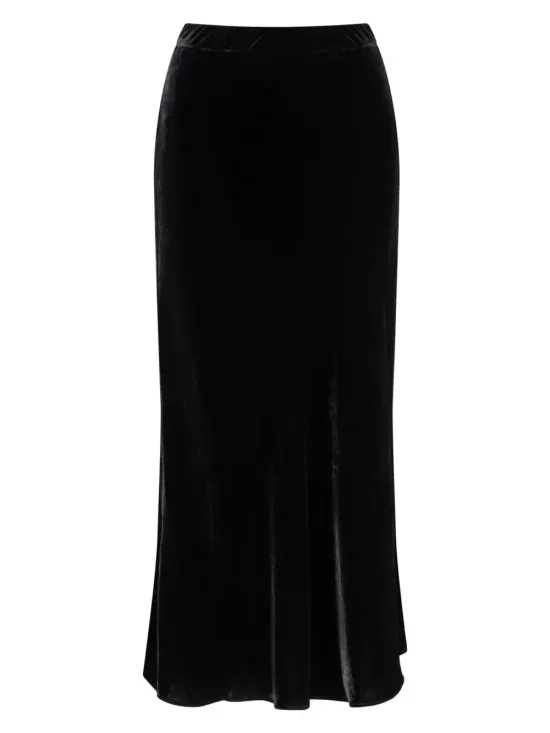 Caravan & Co Valentine Velvet Skirt Black