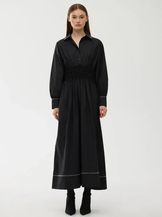 Kinney Hazel Dress Black Zig Zag