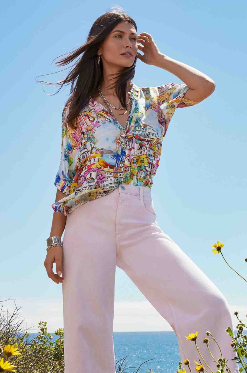 Johnny Was Lynn Button Up Cannes Print - Image 5