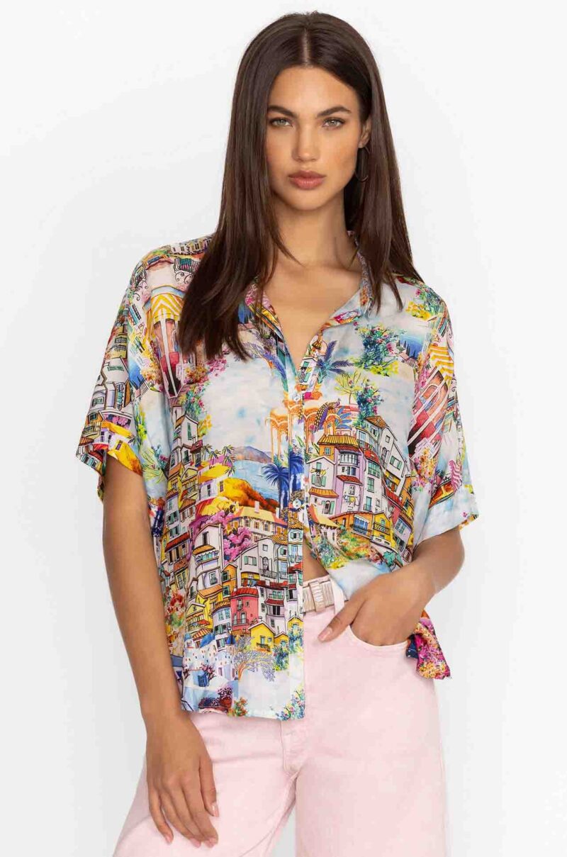 Johnny Was Lynn Button Up Cannes Print