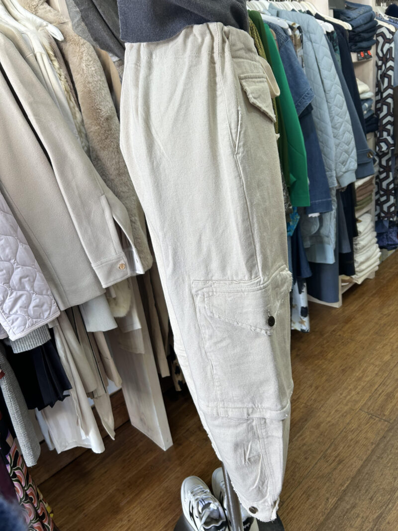 M. A. Dainty Trucker Jean Cream - Image 3