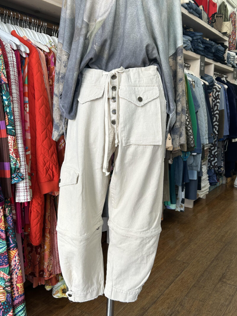 M. A. Dainty Trucker Jean Cream - Image 5