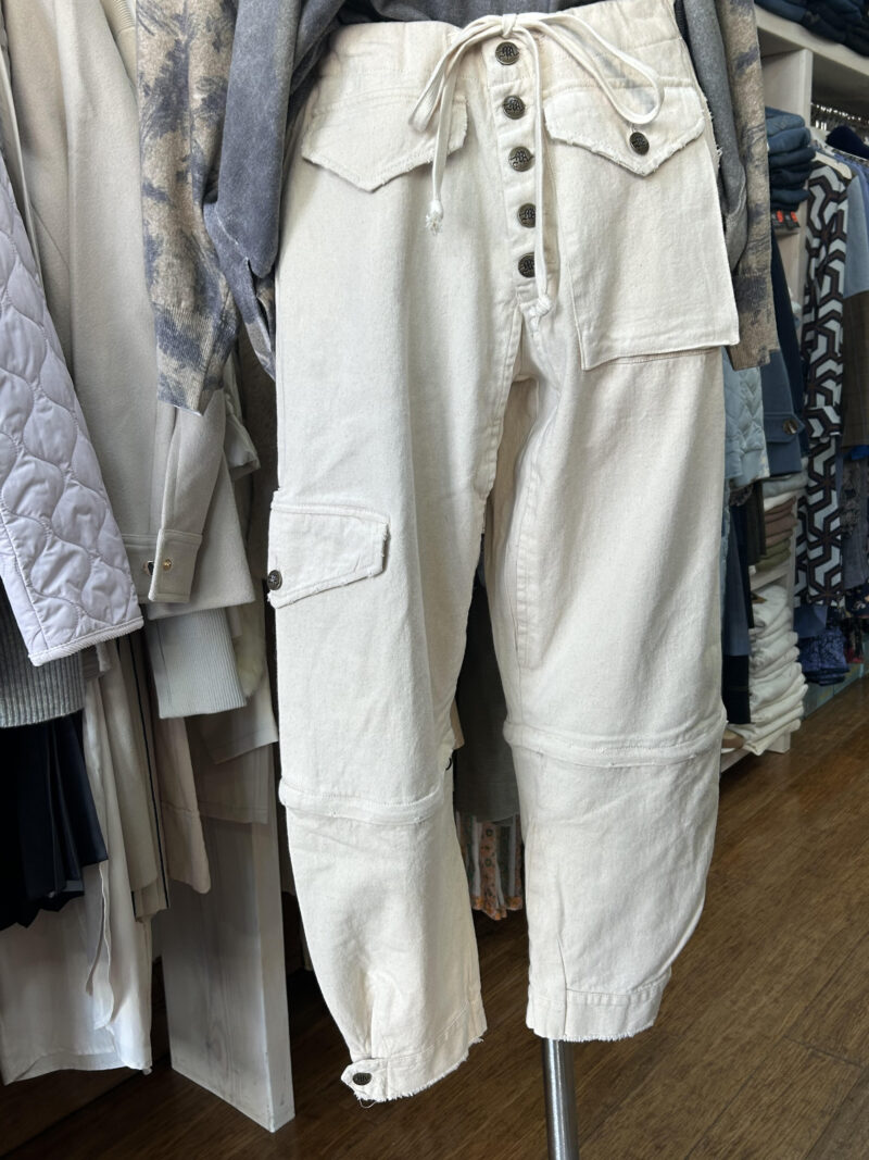 M. A. Dainty Trucker Jean Cream - Image 2