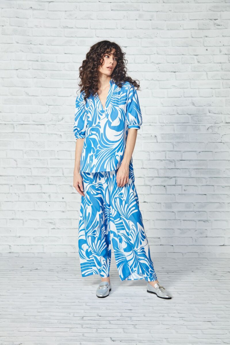 Glide by Verge Baker Pant Blue Print - Image 6
