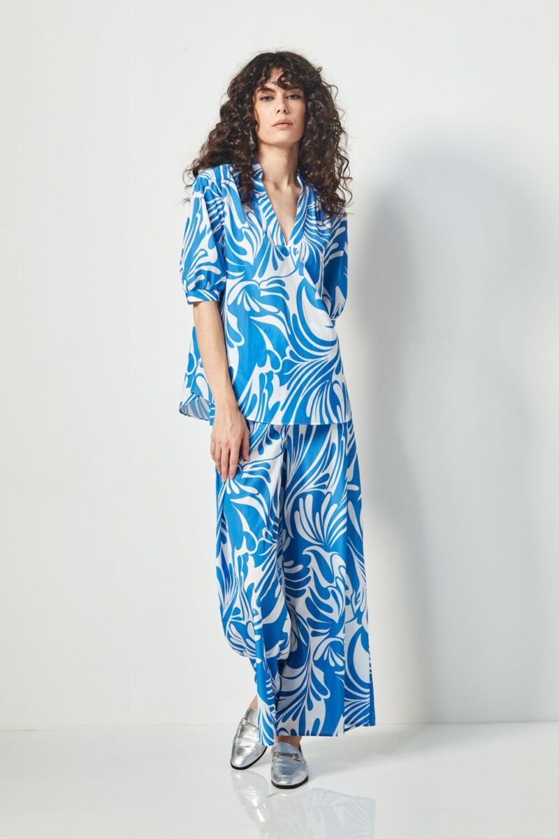 Glide by Verge Baker Pant Blue Print - Image 4