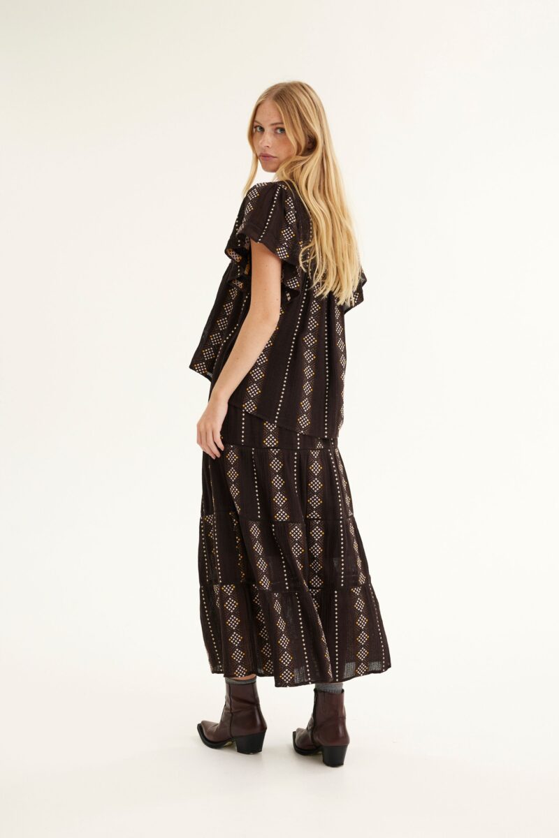 Summery Copenhagen Hiba Short Sleeve Top Java - Image 3