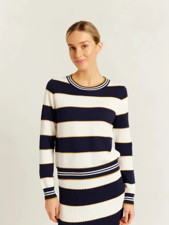 Alessandra Amalfi Crew Sweater Navy