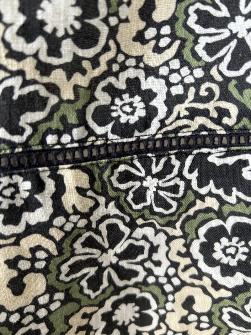 Alessandra Genevieve Linen Dress Black Raya Print - Image 6