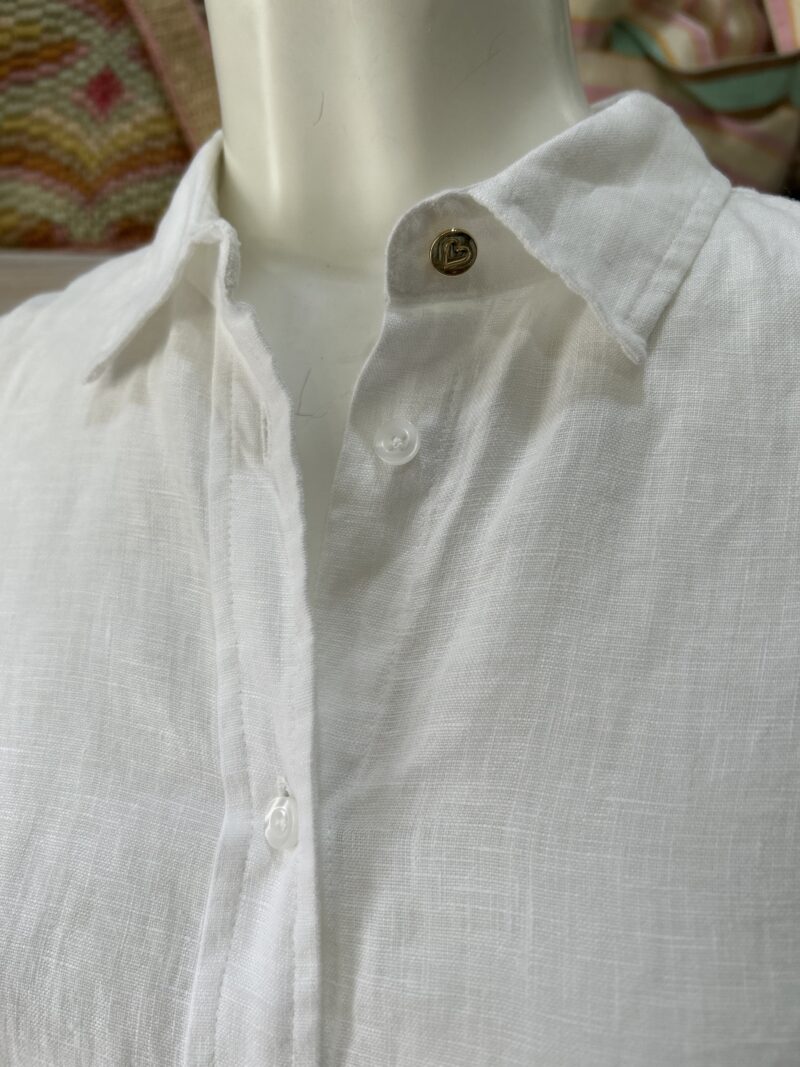 Alessandra Calla Linen Shirt White - Image 3