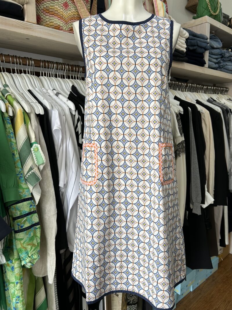 Alessandra Elodie Wave Dress Tangerine Dreamer Print