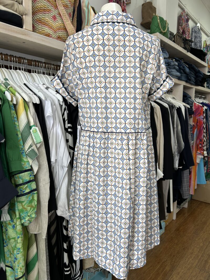 Alessandra Maxine Wave Dress Tangerine Dreamer Print - Image 3